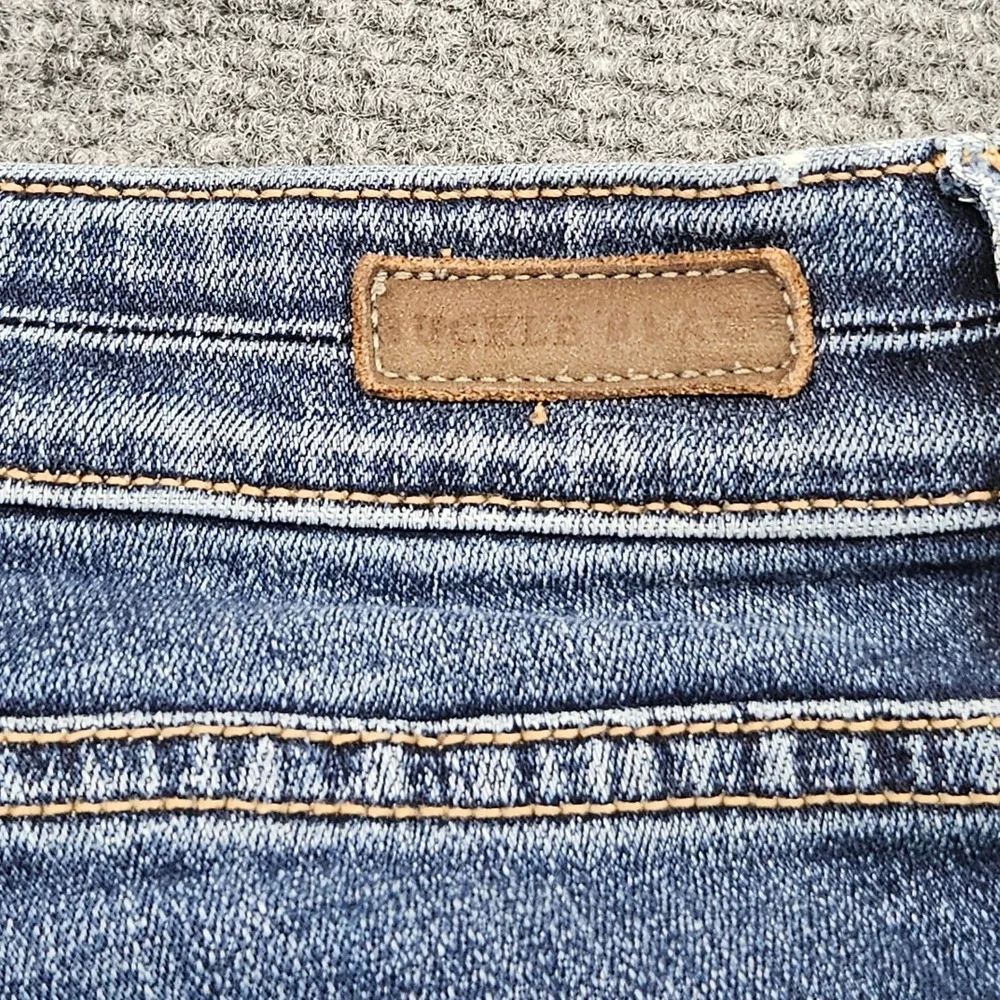 Buckle Black Ankle Skinny Jeans Womens Size 26 Blue Fit No 53 Frayed Hem Denim - Picture 8 of 9